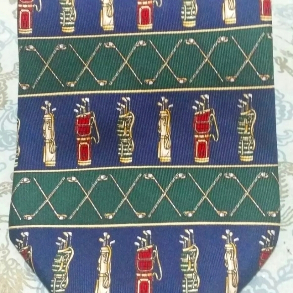 Tommy Hilfiger Grampa Men Necktie Golf Print - Picture 3 of 7